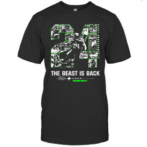 The Beast Is Back Welcome Home 24 Seattle Seahawks Marshawn Lynch T-Shirt